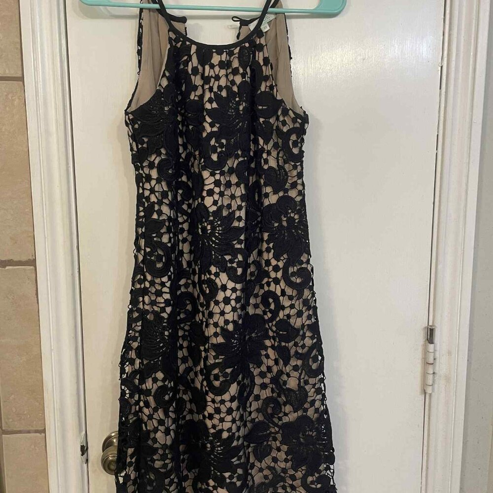 Black lace crochet dress Jade by Melody Tam